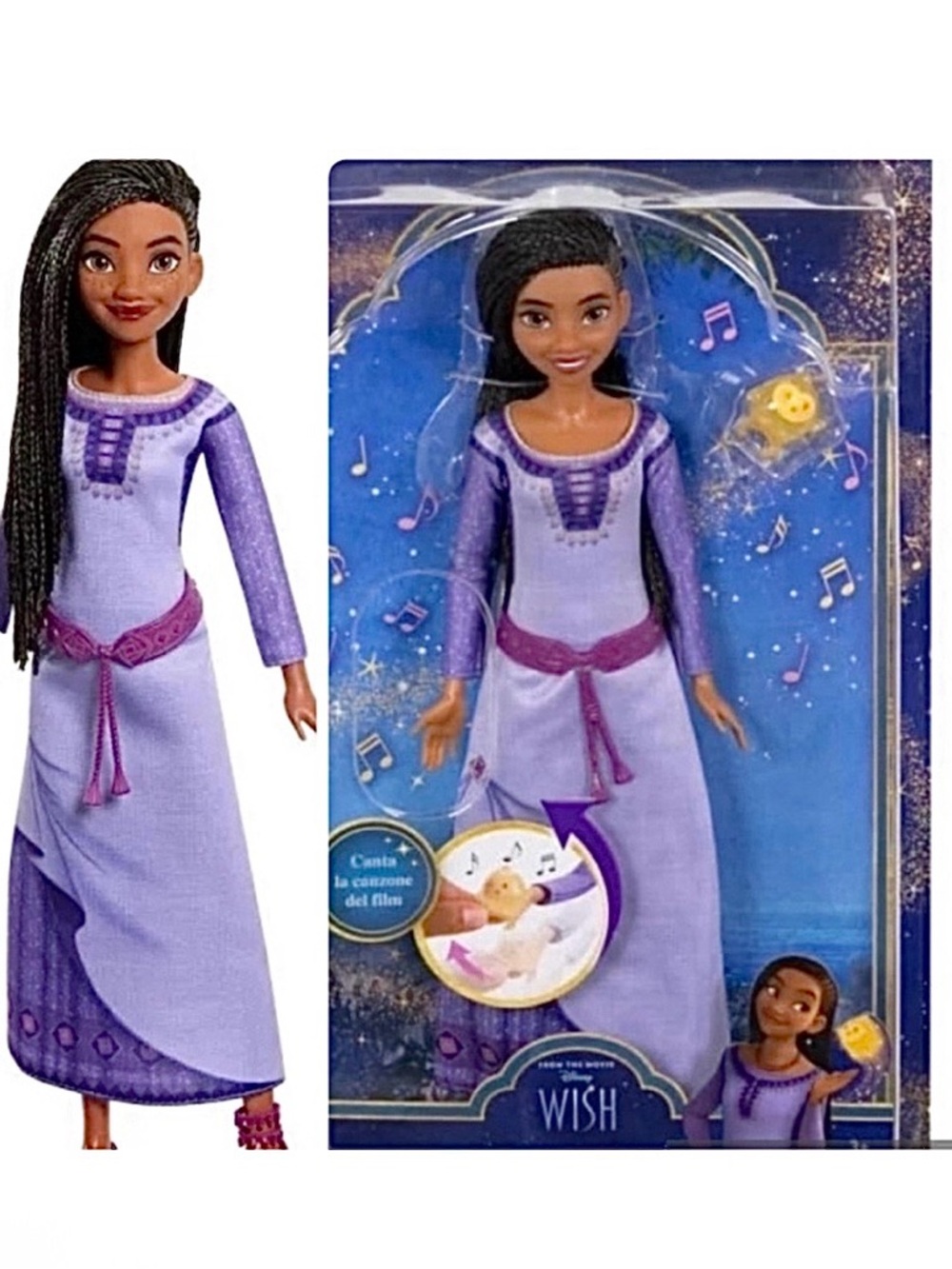 🆕 - Disney Wish Asha Doll with Star and Sings The Song from Wish Movie